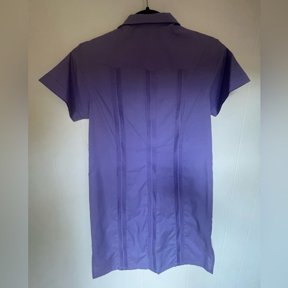 Button Down Lavender Mini Dress - Picture 6 of 11